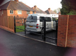 Angled Gates for Sloping Drive