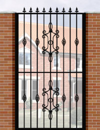 Side Gate with Flat Top, Railheads, Baskets & Panel
