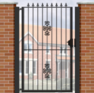 Single Side Gate with Centre Scrolls (SG003)